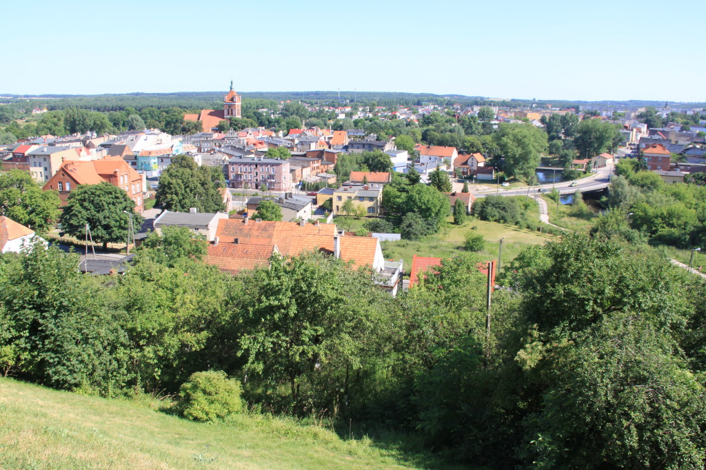 Widok spod zamku w Golubiu-Dobrzyniu