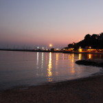 Split, plaże nocą