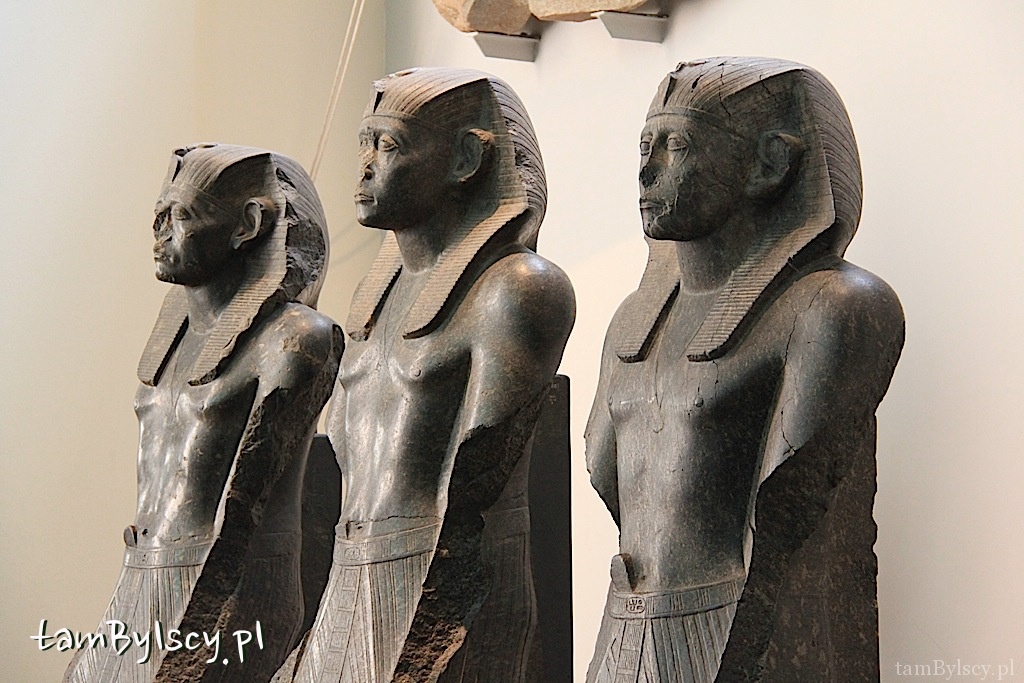 British Museum - granitowe statuy egipskiego faraona Sesotrisa III (1850 r. p.n.e.)
