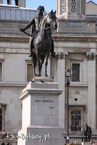 Londyn, Trafalgar Square, pomnik króla Jerzego IV