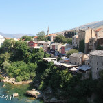 Mostar, turecka część miasta i handlowa uliczka Kulundżiluk, widziane ze Starego Mostu