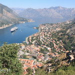 Kotor, widok na Bokę Kotorską z twierdzy