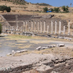 Bergama, starożytny Asklepiejon, panorama widoczna z dziedzińca