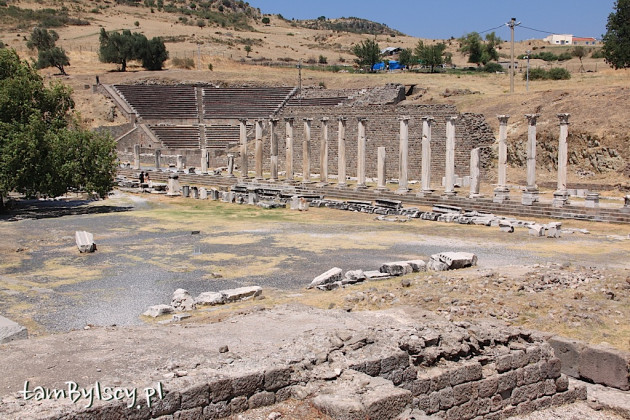 Bergama, starożytny Asklepiejon, panorama widoczna z dziedzińca