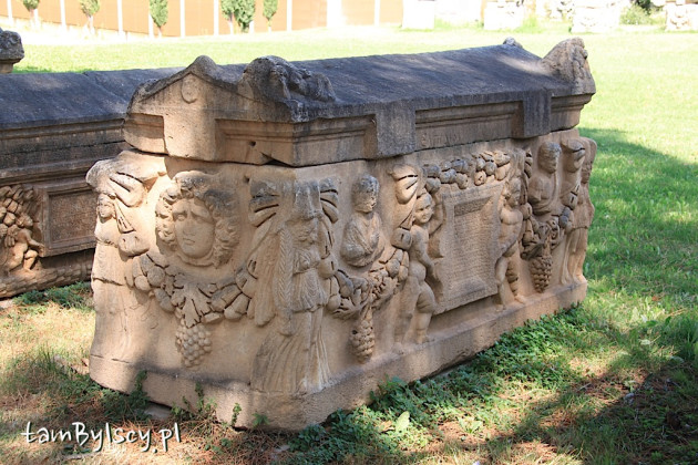 Afrodyzja, muzeum, eksponaty w ogrodzie
