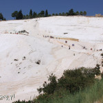 Pamukkale, widok na wapienne tarasy
