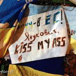 Kijów, protesty na Placu Niepodległości (Majdanie), piątek 17 stycznia 2014 r. wieczorem