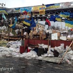 Kijów, barykady na Placu Niepodległości (Majdanie), sobota 18 stycznia 2014 r.