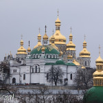 Kijów, Peczerska Ławra, sobór Zaśnięcia Bogurodzicy widziany z Dolnej Ławry