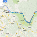 Mapa naszego "rajdu" wzdłuż Dunaju w Serbii