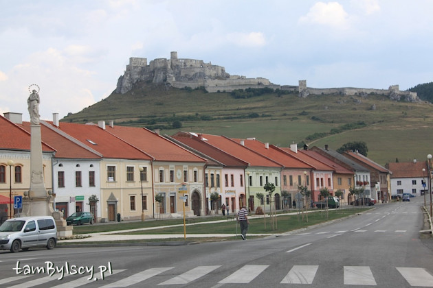 Zamek spiski widziany z miejscowości Spišské Podhradie