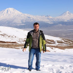 Okolice Doğubeyazıt, jest zima, są i śnieżki, w tle Ararat