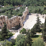 Ateny, odeon Heroda Attyka widziany z Akropolu