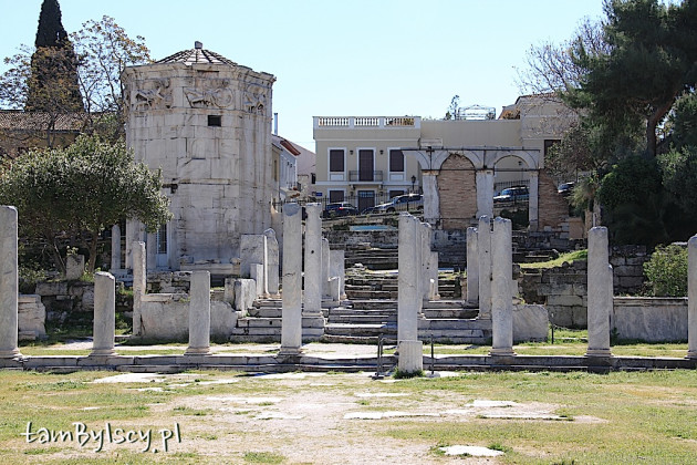 Ateny, rzymska agora, wschodni propylon i wieża wiatrów