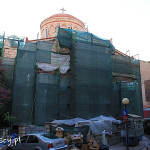 Ateny, kościół Wniebowzięcia NMP „Chrysospiliotissa" - w remoncie