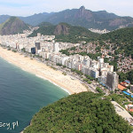 Rio de Janeiro z lotu ptaka, plaża Copacabana