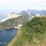 Rio de Janeiro z lotu ptaka, "Głowa Cukru" z Copacabaną w tle