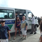 Wysiadamy z busa pod pomnikiem Chrystusa Odkupiciela