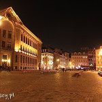 Ryga, plac Katedralny nocą