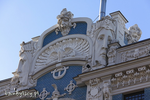 Ryga, dzielnica Art Nouveau, budynek przy ul.Elizabetes 10b (1903 r., architekt: Mihails Eizenšteins)