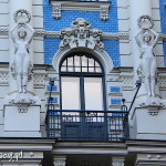 Ryga, dzielnica Art Nouveau, budynek prywatnej szkoły przy ul.Strelnieku 41 (1905 r., architekt: Mihails Eizenšteins)
