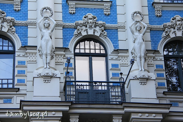 Ryga, dzielnica Art Nouveau, budynek prywatnej szkoły przy ul.Strelnieku 41 (1905 r., architekt: Mihails Eizenšteins)
