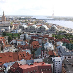 Ryga, panorama miasta widziana z wieży widokowej kościoła św.Piotra