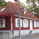 Ryga, drewniana zabudowa na wyspie Kipsala