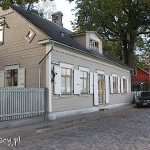 Ryga, drewniana zabudowa na wyspie Kipsala