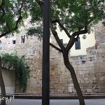 Barcelona, ruiny rzymskich murów na Carrer de la Palla