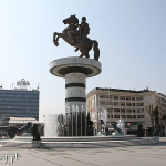Skopje, monumentalna statua Aleksandra Wielkiego