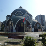 Skopje, futurystyczny kościół św.Klemensa (1990 r.)