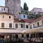 Herceg Novi, plac Nikole Durkovića i tzw. "wieża zachodnia"
