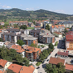 Doboj, panorama miasta widoczna z twierdzy