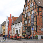 Wismar, tradycyjne domy na wybrzeżu