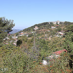 Panorama Prodromos, na szczycie opuszczony hotel Berengaria