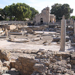 Pafos, ruiny wczesnochrześcijańskiej bazyliki Panagia Chrysopolitissa